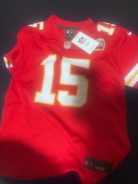 Youth Medium - NFL Red Jersey Chiefs #15 Mahomes